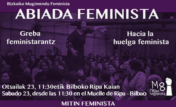 Mitin hacia la huelga: Abiada feminista