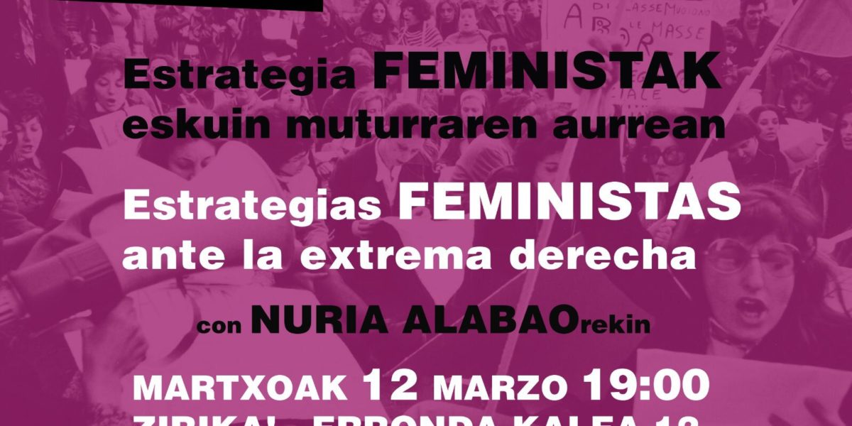 Charla: Estrategias feministas ante la extrema derecha